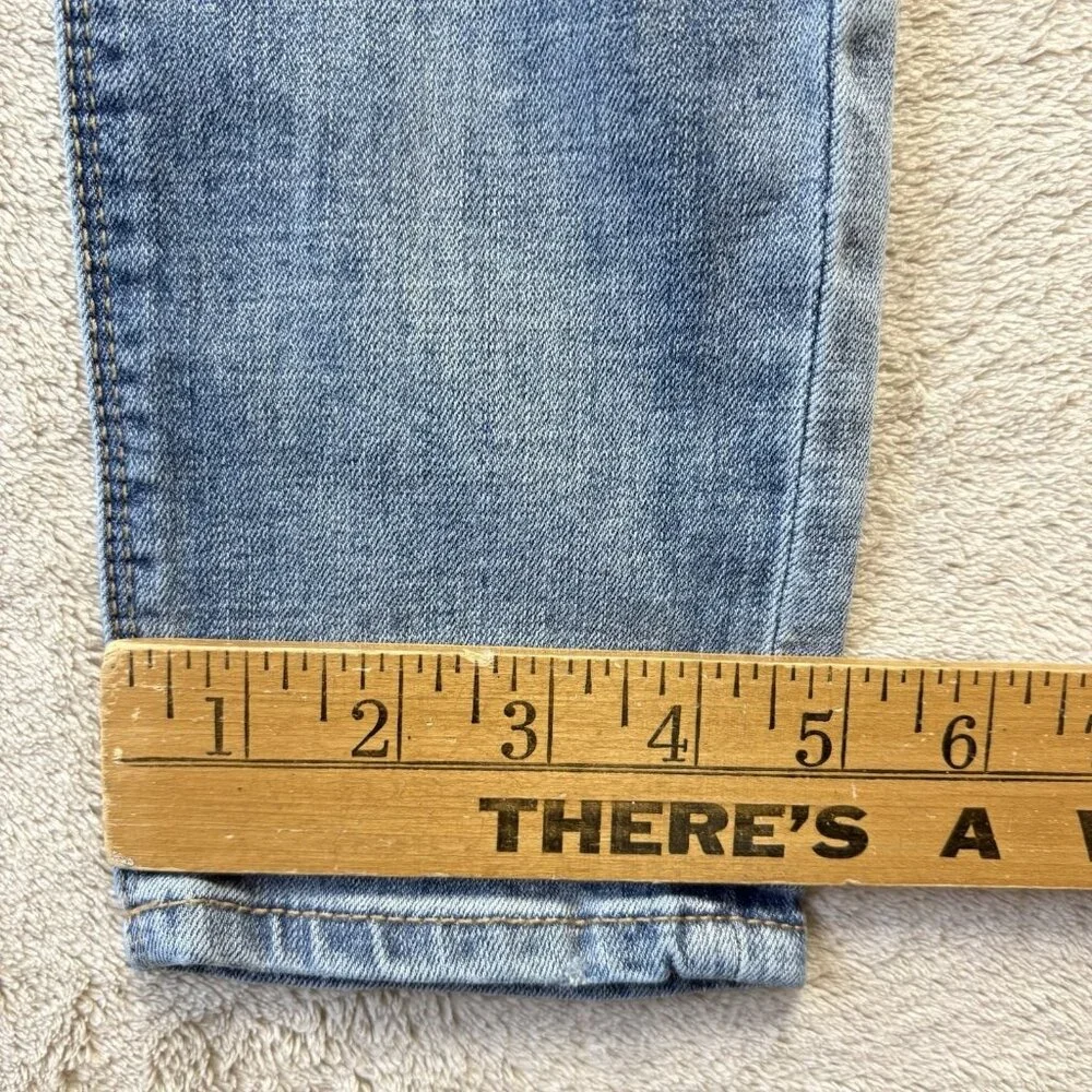 Lucky Brand Brooke‎ Skinny Jeans Womens 6/28 Blue Mid Rise Stretch Distressed